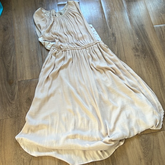 Anthropology Midi Sleeveless Dress - Beige Cream - Picture 3 of 8